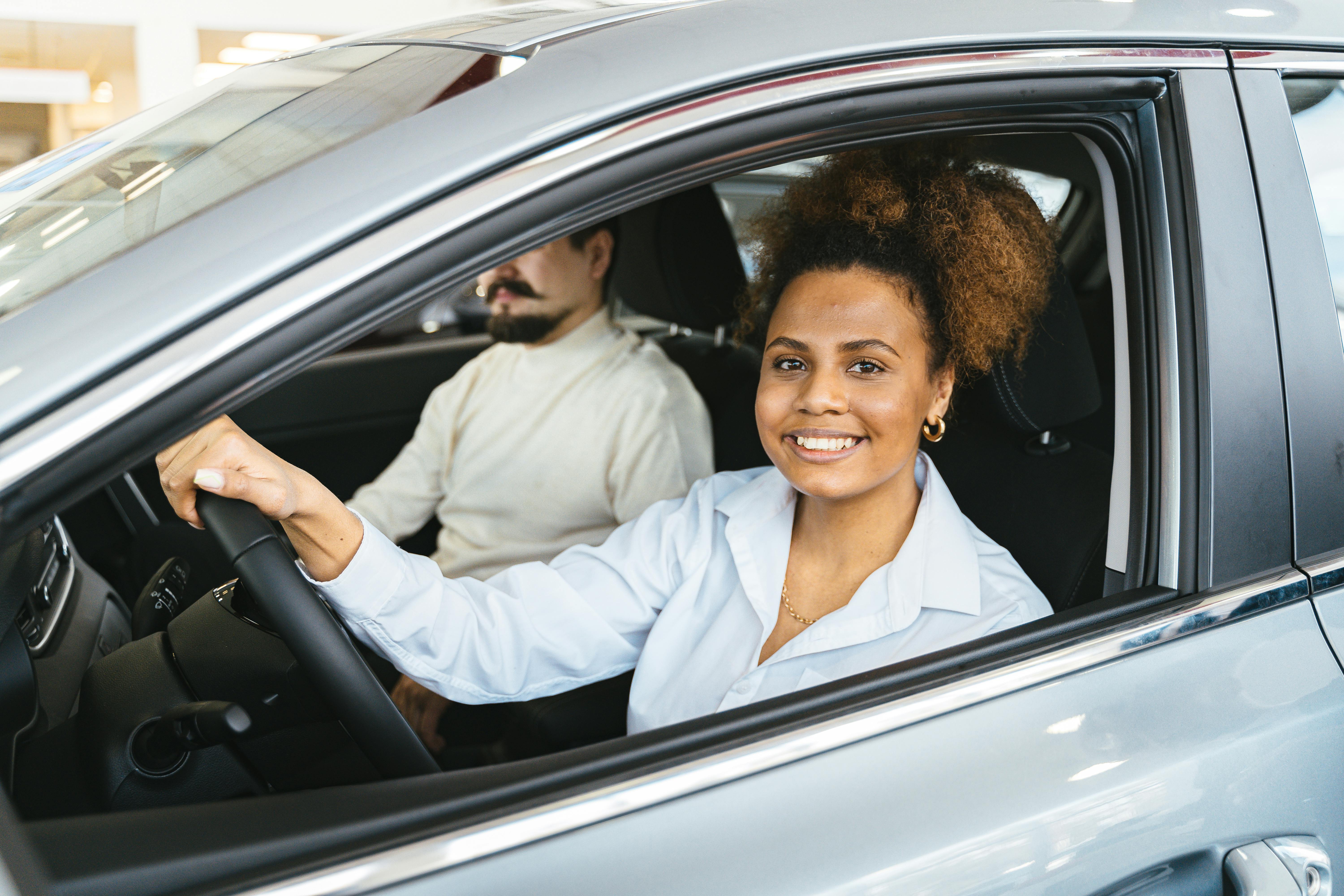 Experienced instructor explaining road rules